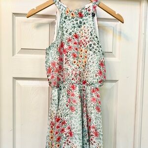 Floral Kids Dress - Pink and Green